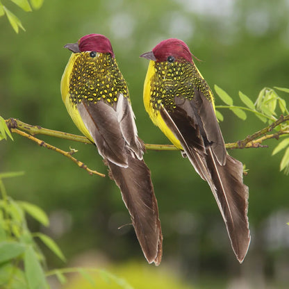 Artificial Feather Bird Garden Floral Decoration