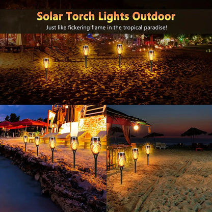 Flame Light Solar Torches Landscape Lamp