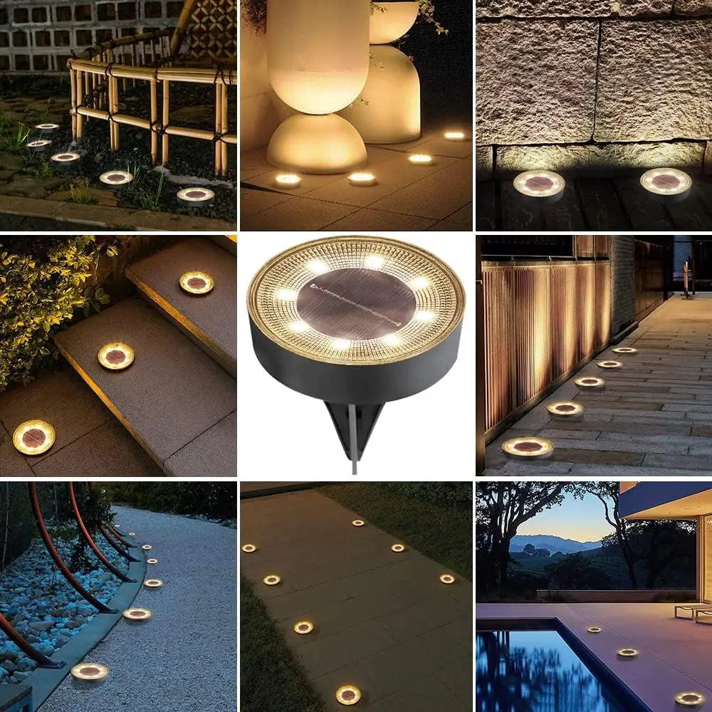 IP68 Waterproof Outdoor Solar Power Ground Light Lamp