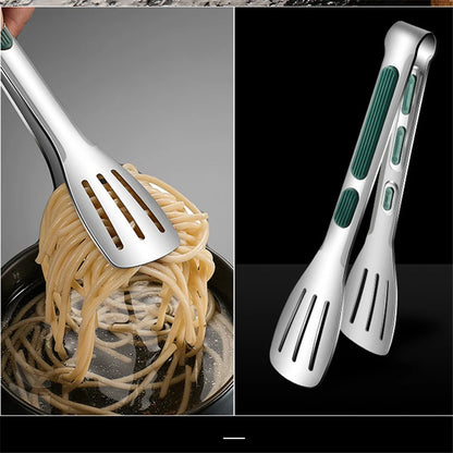 Non-Slip Stainless Steel Food Tongs