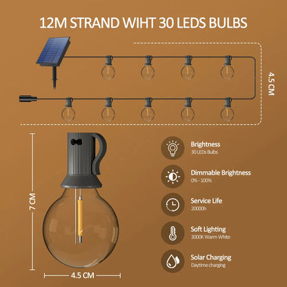 Outdoor G40 Patio Lights with LED Shatterproof Bulbs