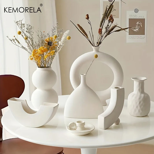 Nordic Ceramic Circular Vase