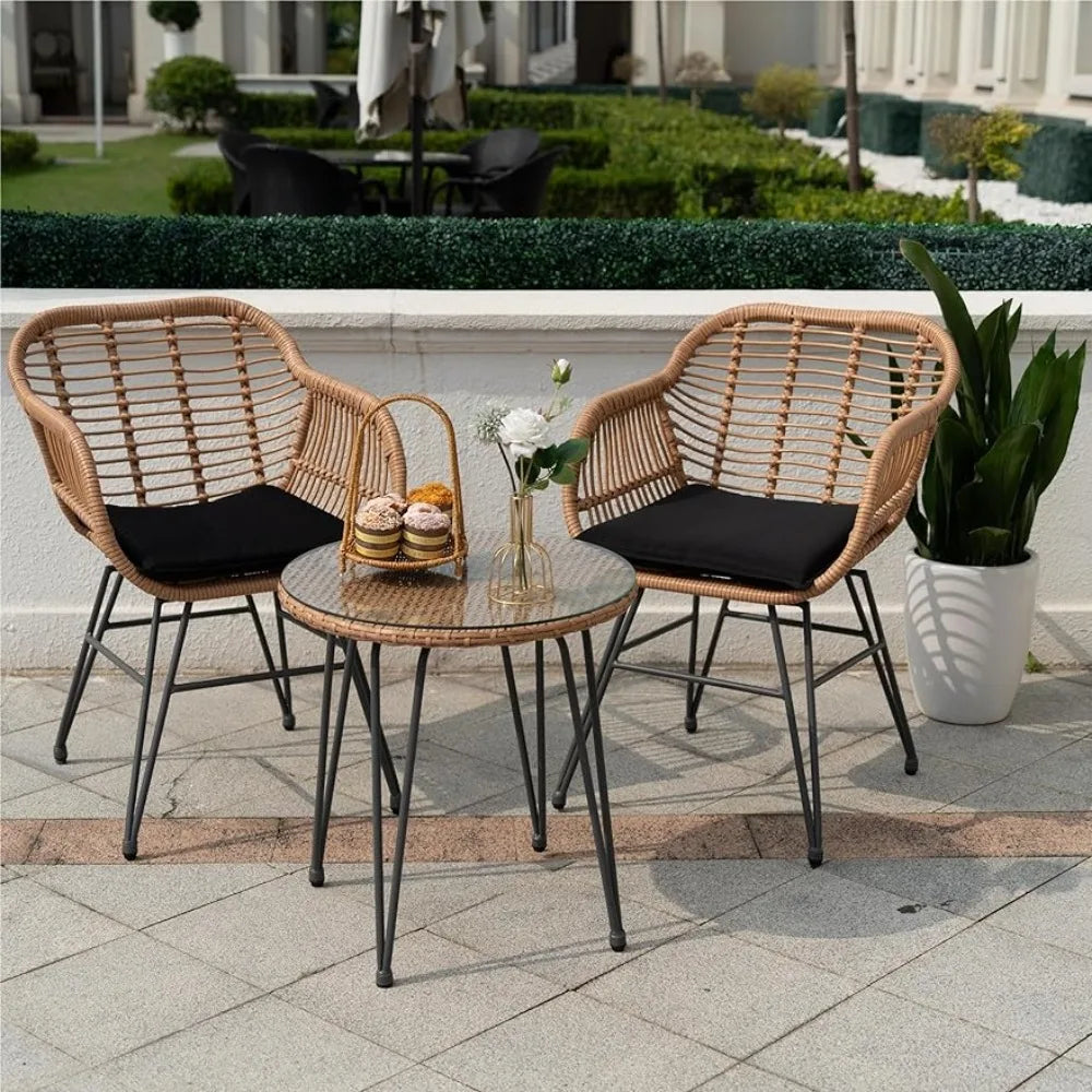 Outdoor Wicker Furniture Patio Bistro Set