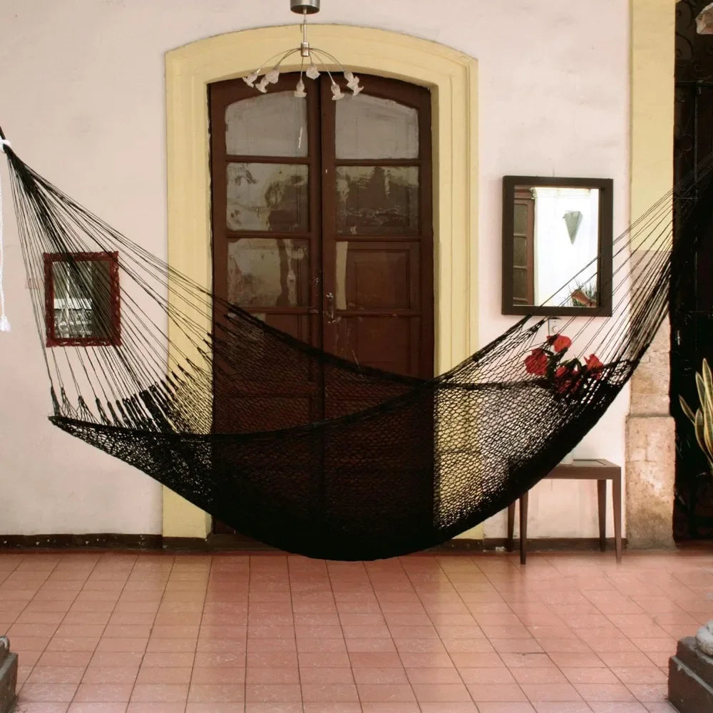 Black Hand-woven 1 Person Hammock