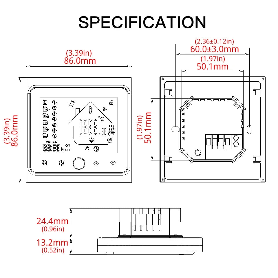 Smart WiFi Thermostat Water Electric Boiler