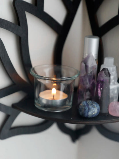 Lotus Crystal Corner Shelf