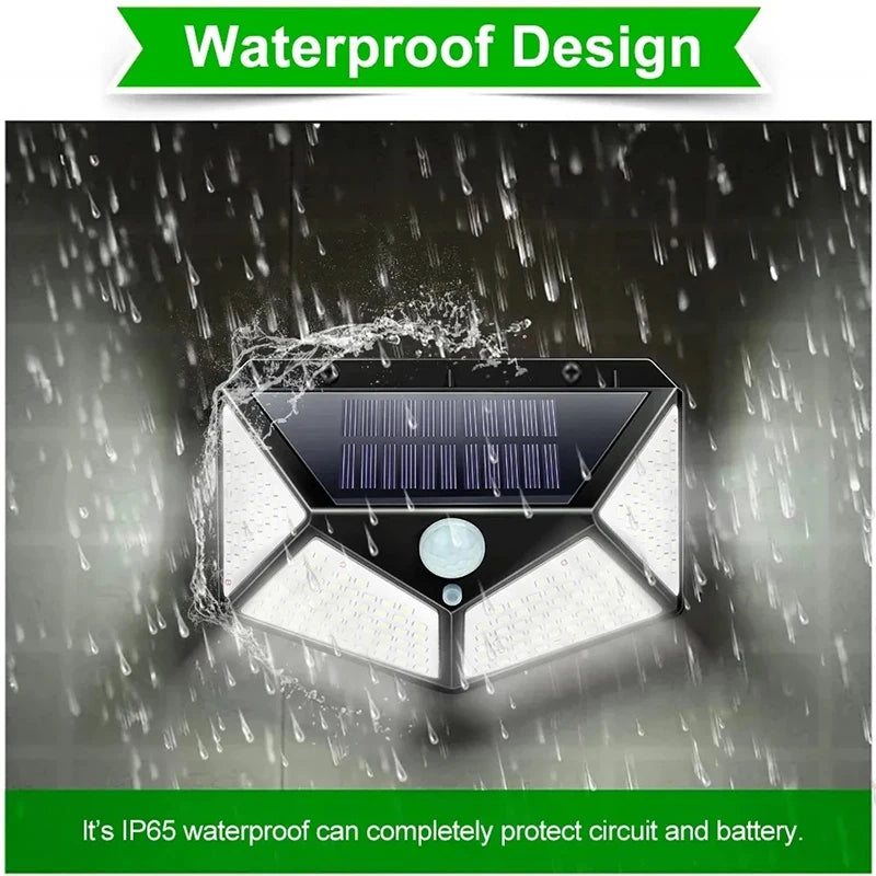 Luminous Solar Wall Lamp 4 Sides With Motion Sensor