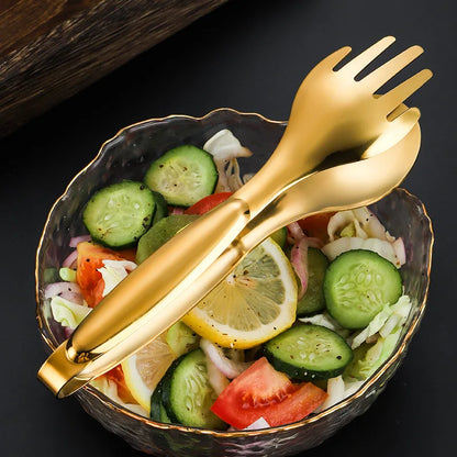 Non-Slip Stainless Steel Food Tongs