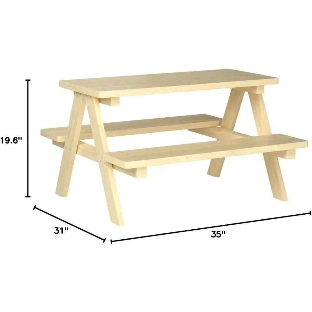 Garden Kids Wooden Picnic Bench