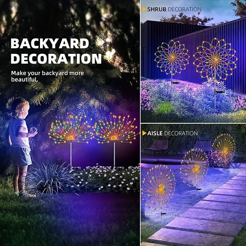 Solar Fireworks Outdoor Lamp