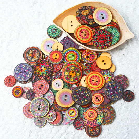 Retro Wooden Buttons