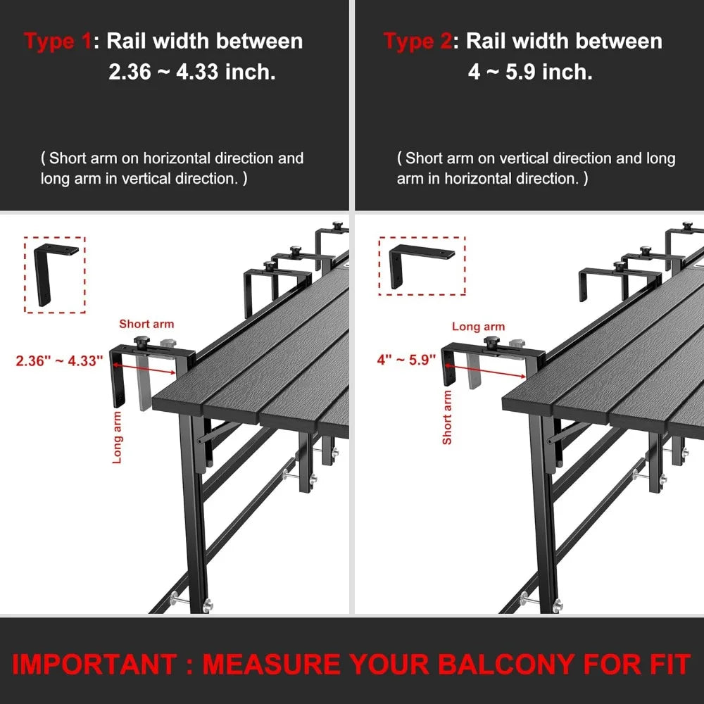 Outdoor Patio Bar Table with Durable Composite Tabletop