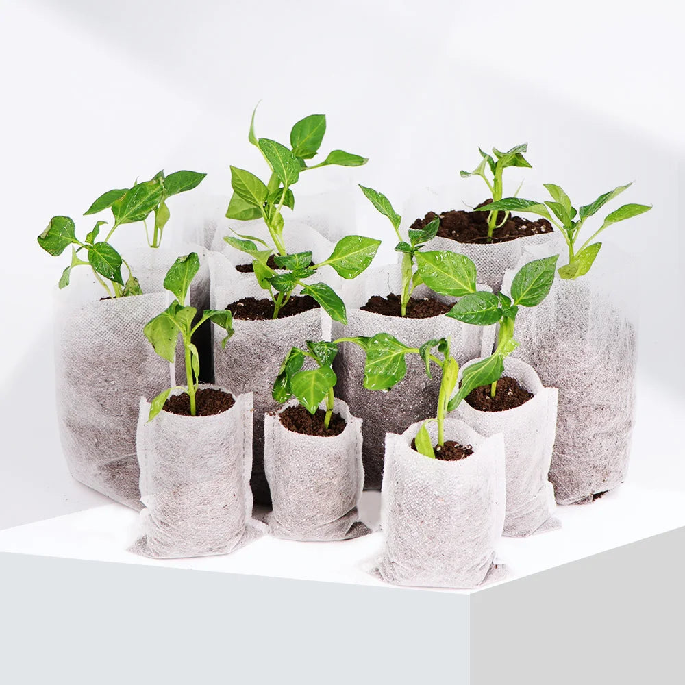 Biodegradable Nonwoven Fabric Nursery Plant Grow Bags