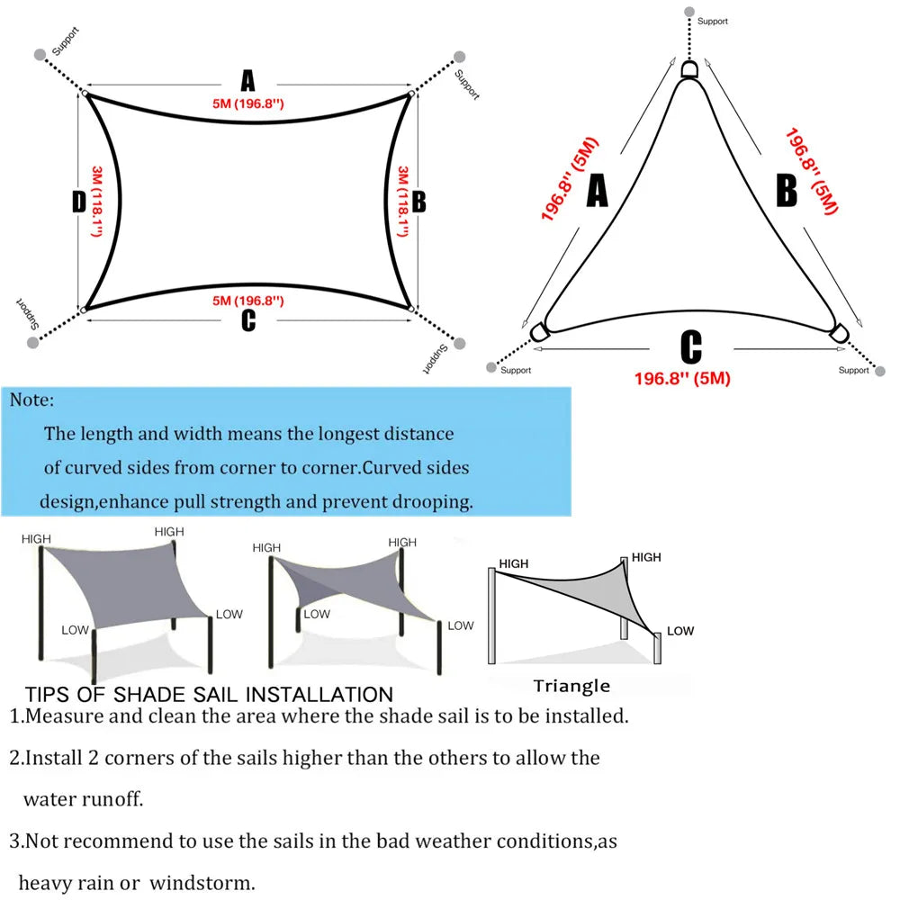 Waterproof Sun Shelter Sunshade