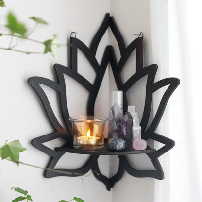 Lotus Crystal Corner Shelf